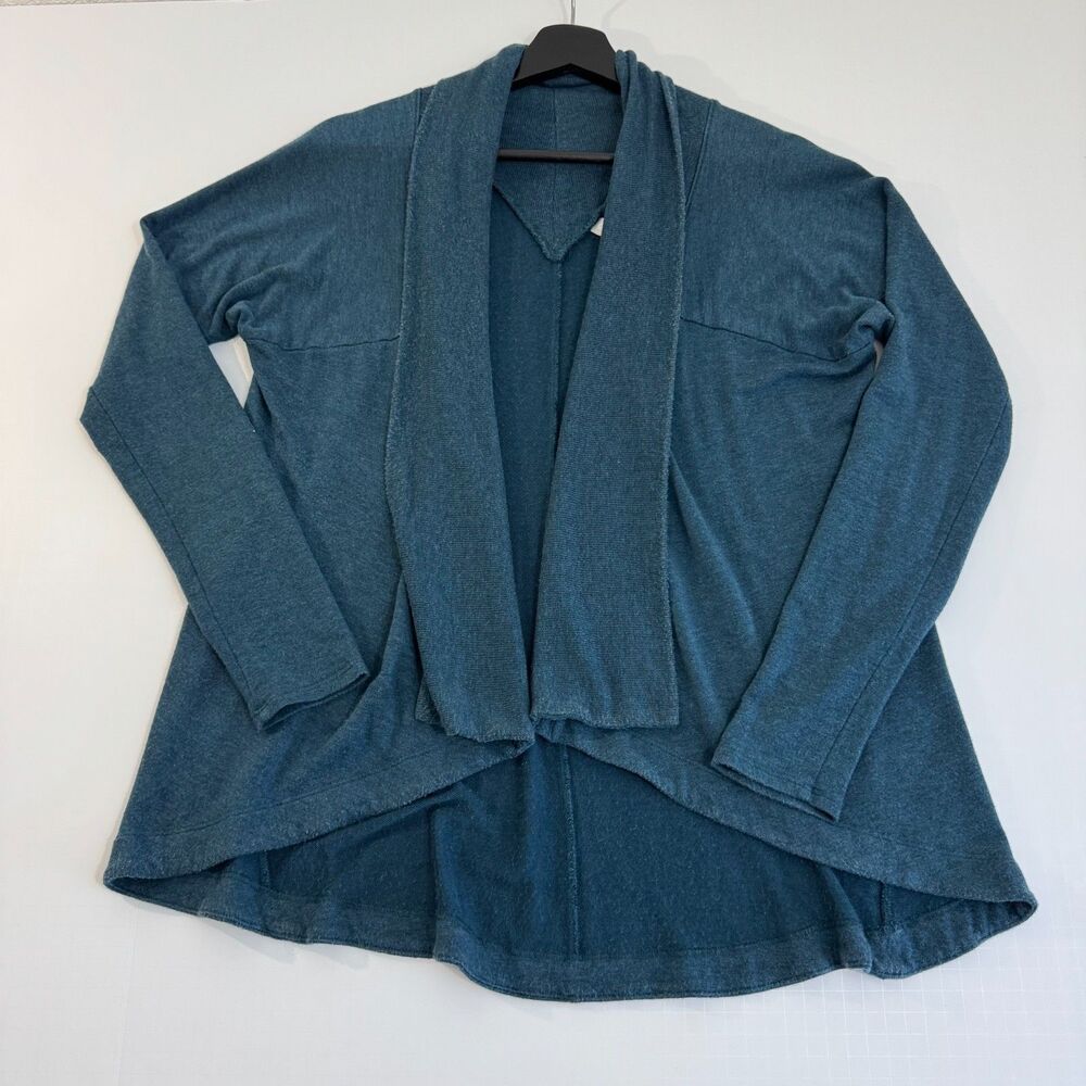 Atheta Sweater Womens Small Dark Vista Teal Nirvana Wear Two Ways Wrap Cardigan